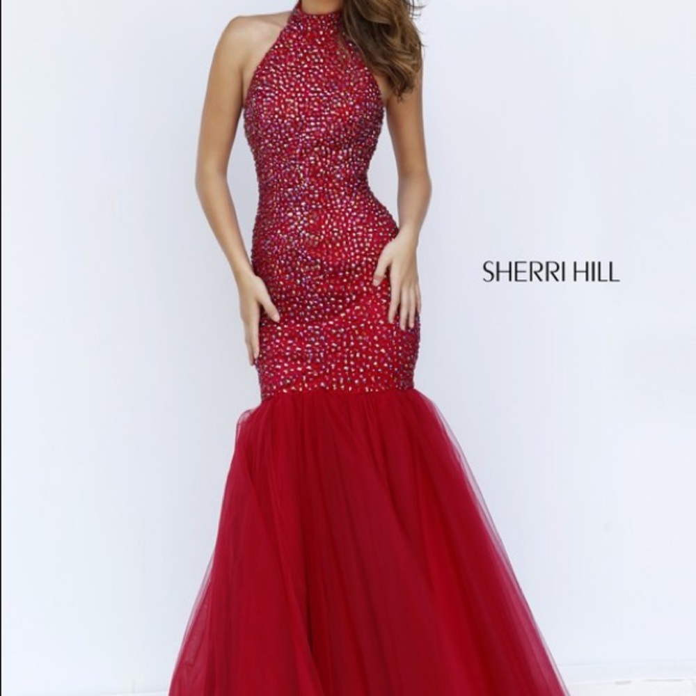 Authentic Sherri Hill 11323 ruby dress size: 0